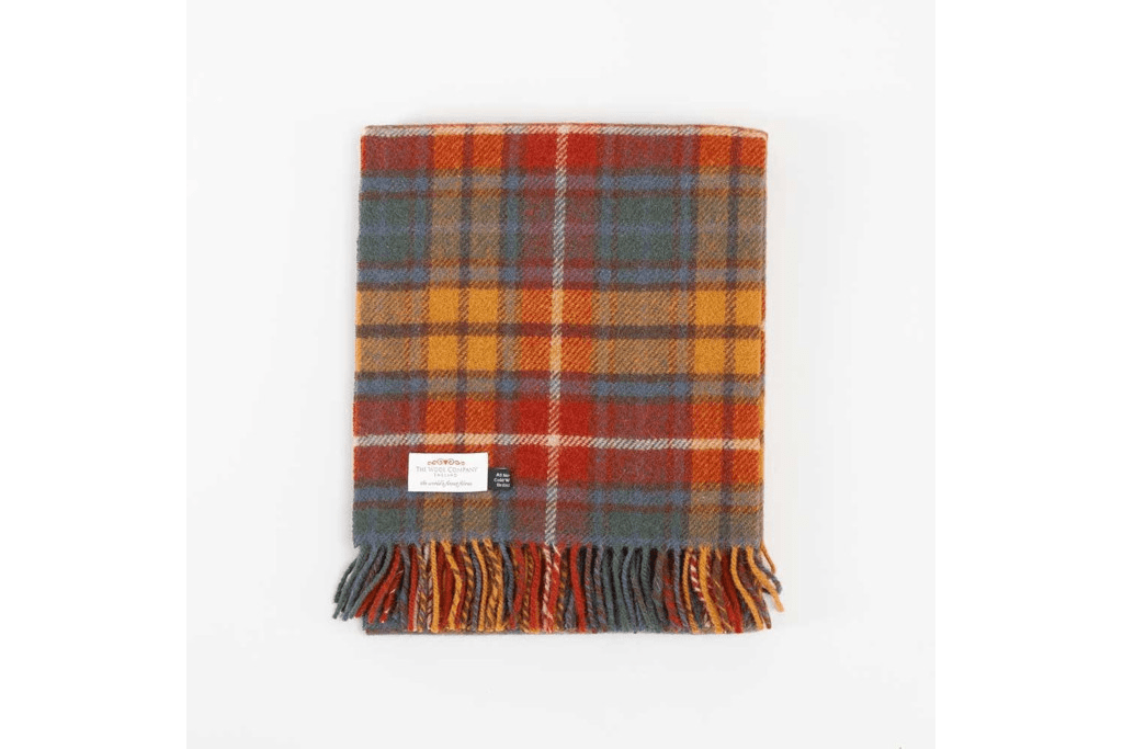 The Wool Company Antique Buchanan Tartan Check Pure New Wool Knee Rug