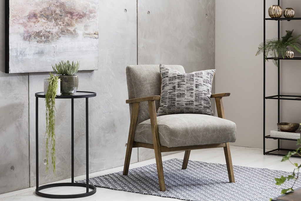 Perch & Parrow Dan Linen Armchair in Storm Grey, £350