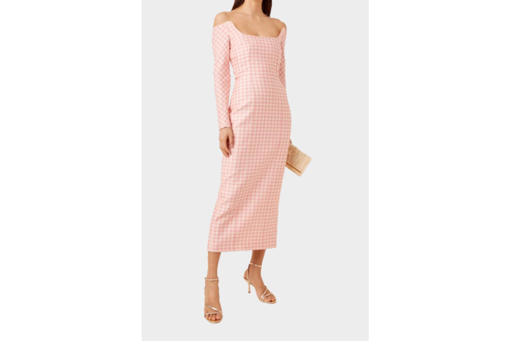 Woman in pink dress