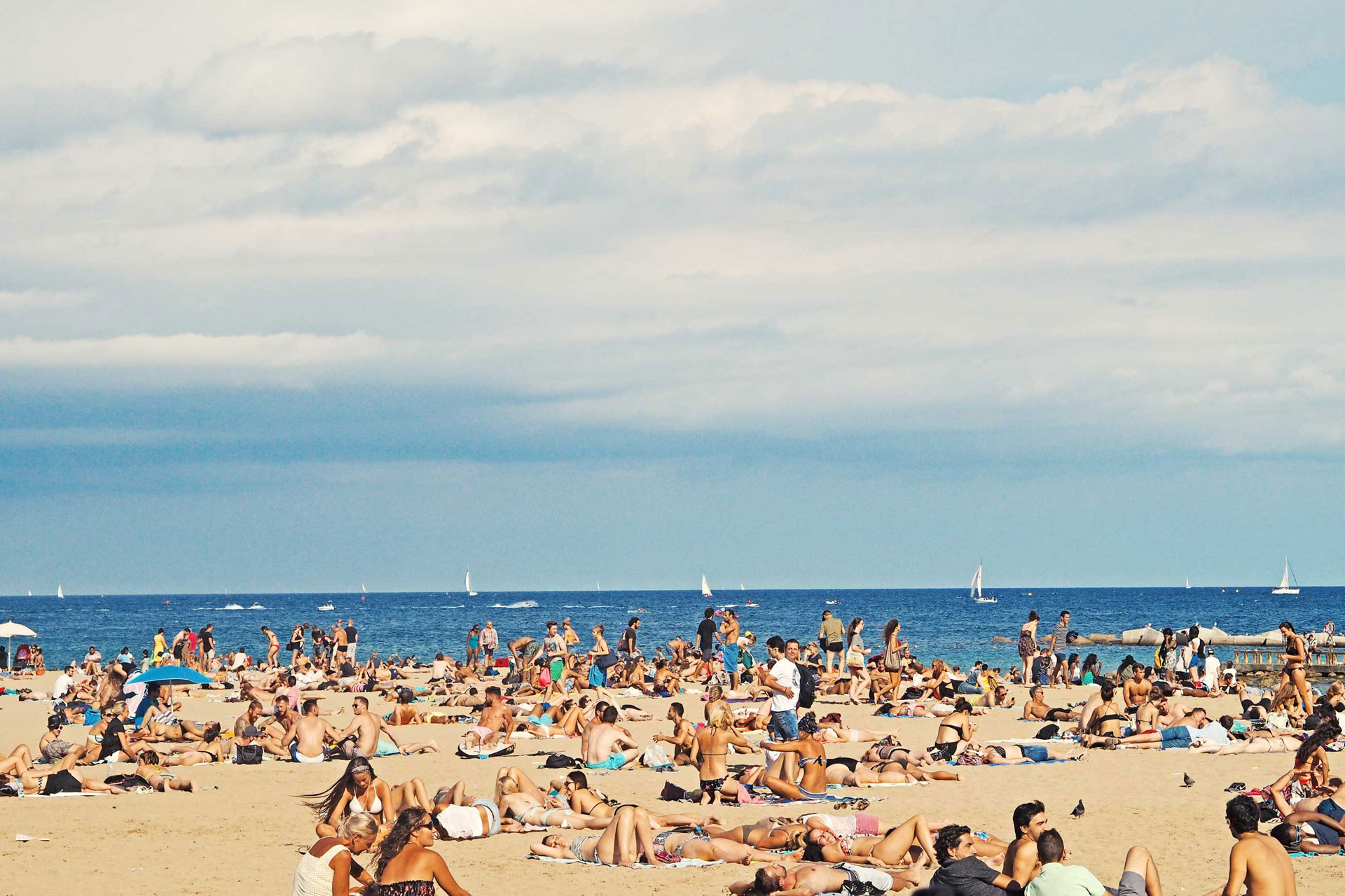 crowded beach