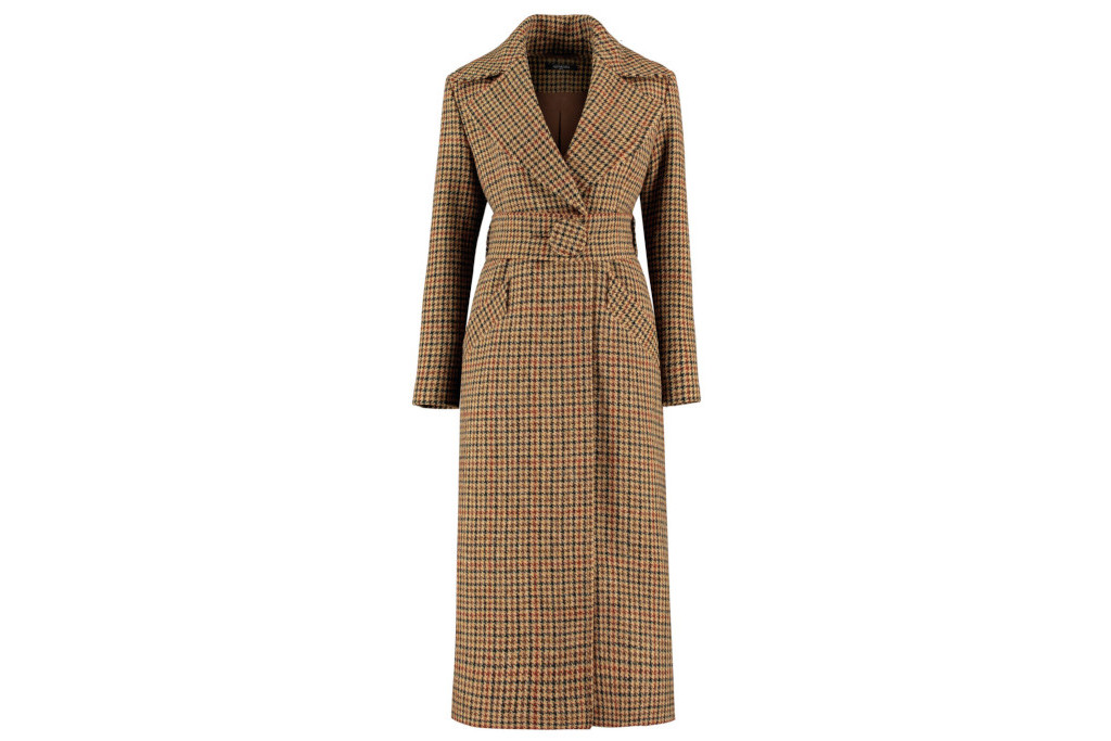 Brown houndstooth coat