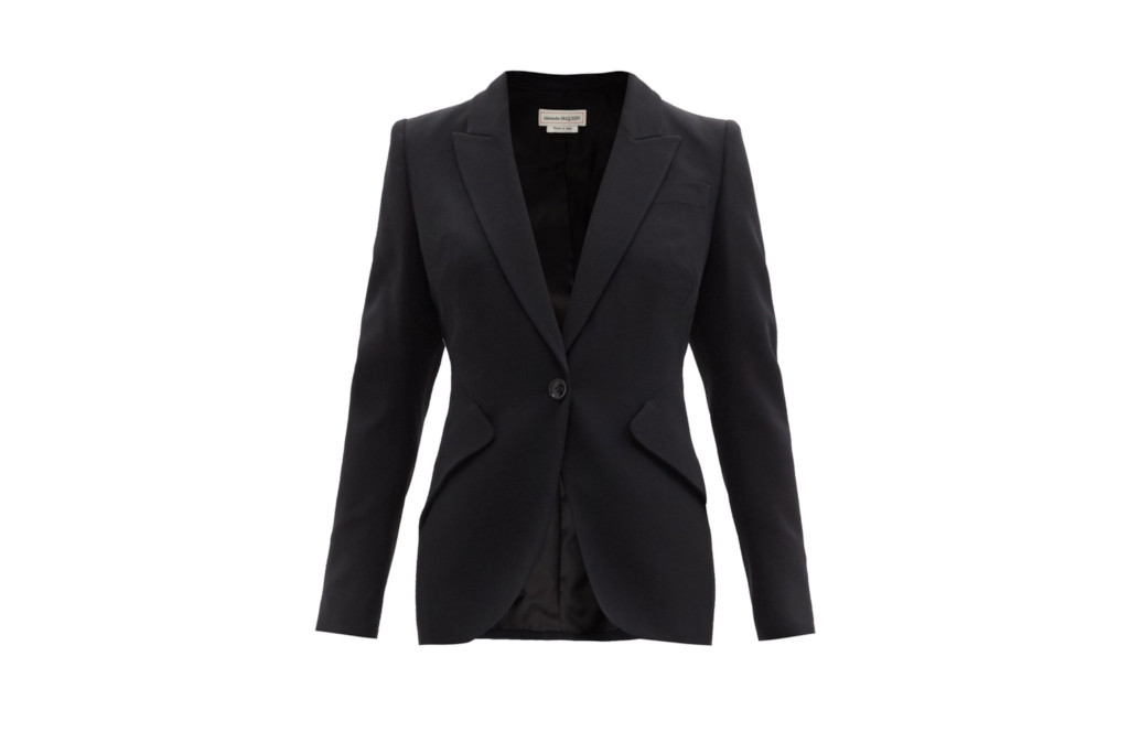 Alexander McQueen, Single-breasted crepe jacket, £1,370