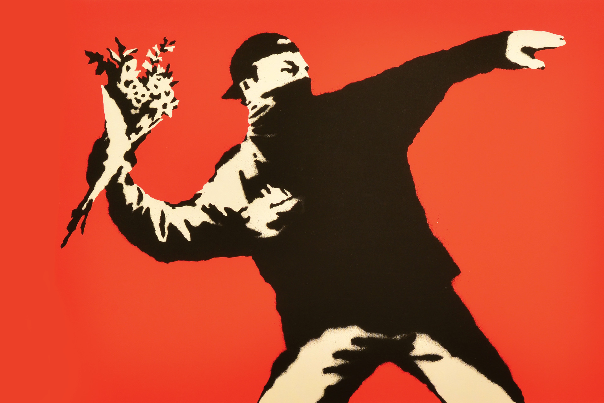 Banksy Flower Thrower