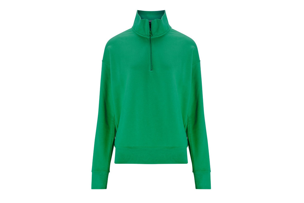 'green' jumpers - Baukjen Brooklyn Organic Zip Sweatshirt in Bright Emerald, £85