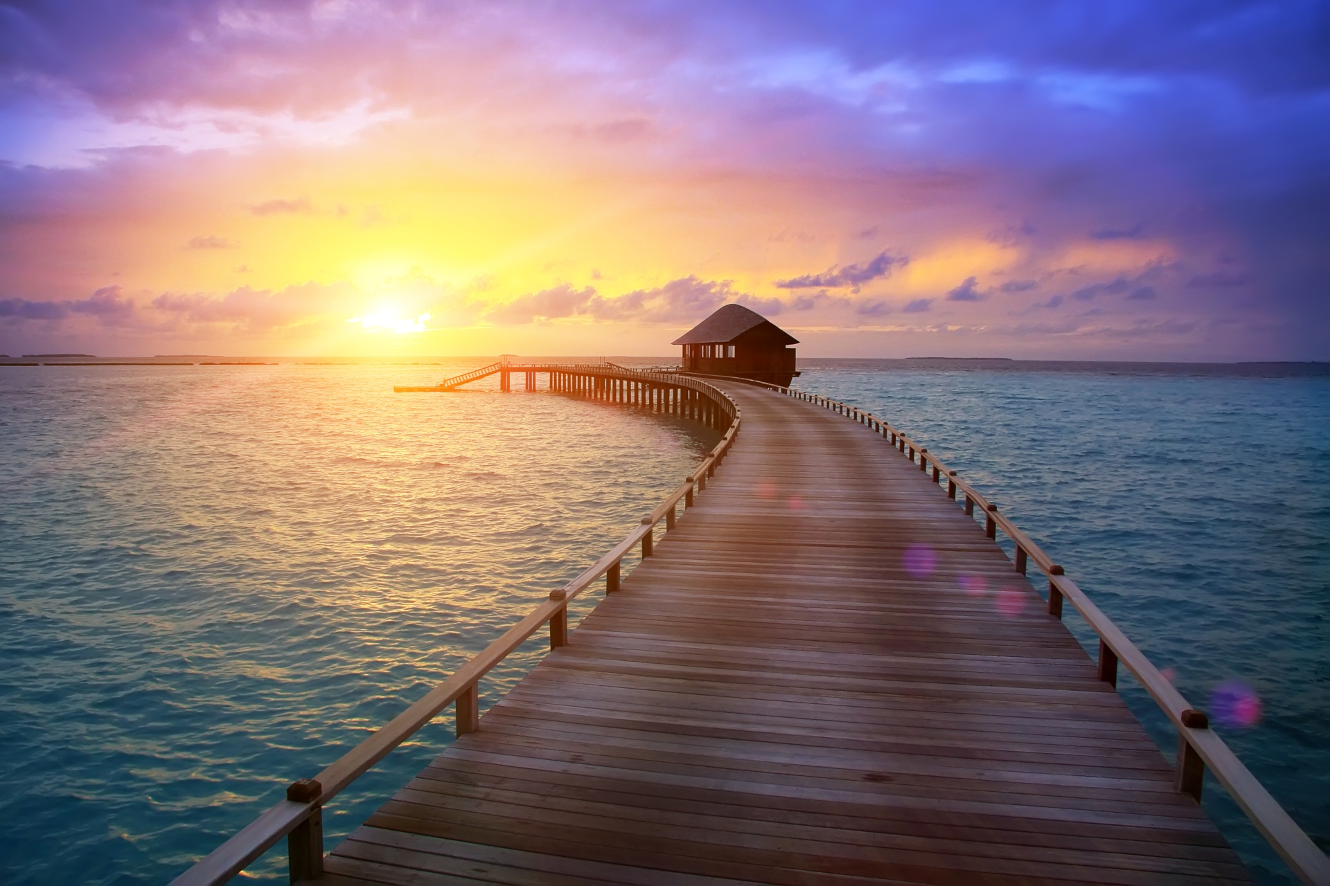 Sunset in the Maldives