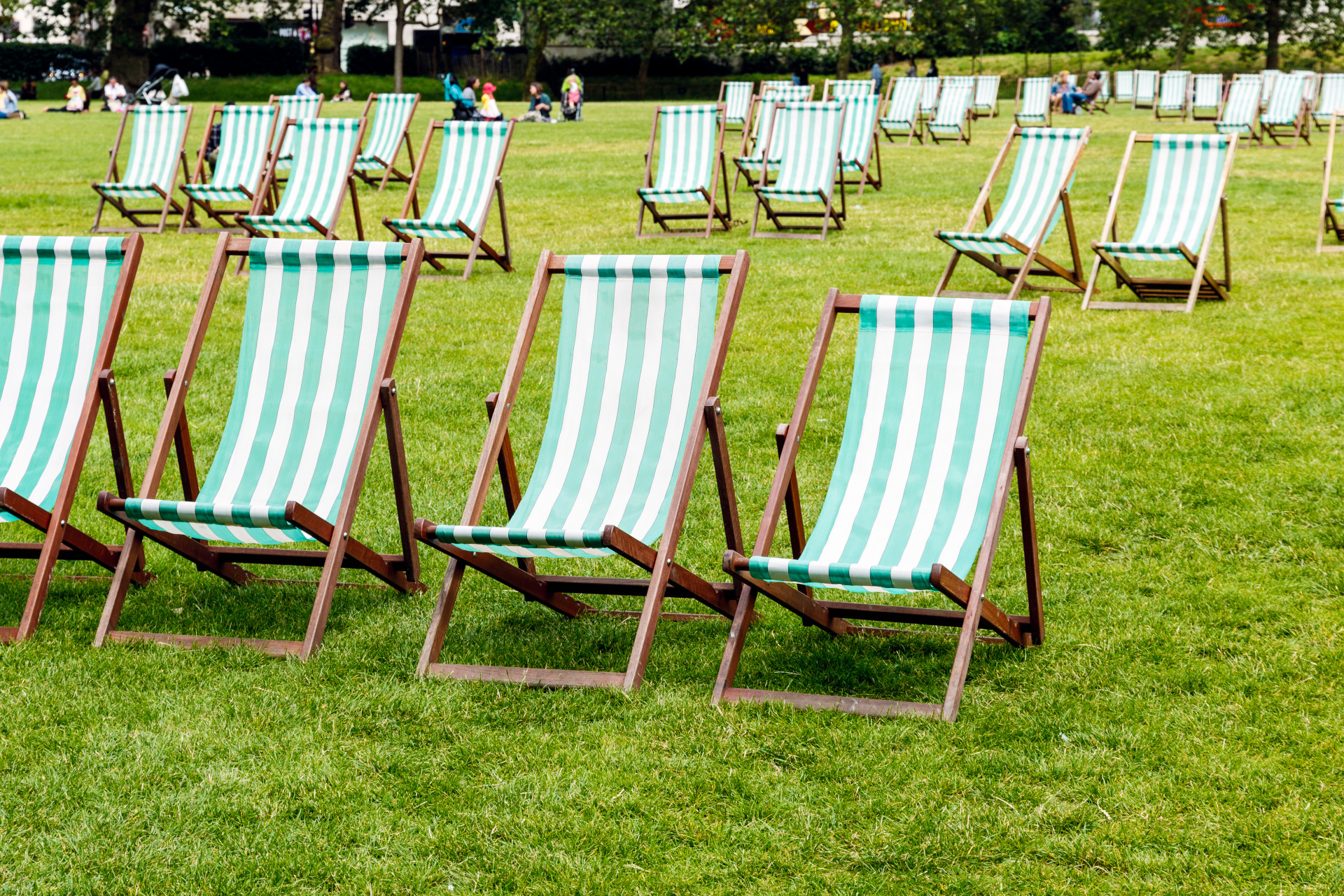 Deck Chairs in Green Park
