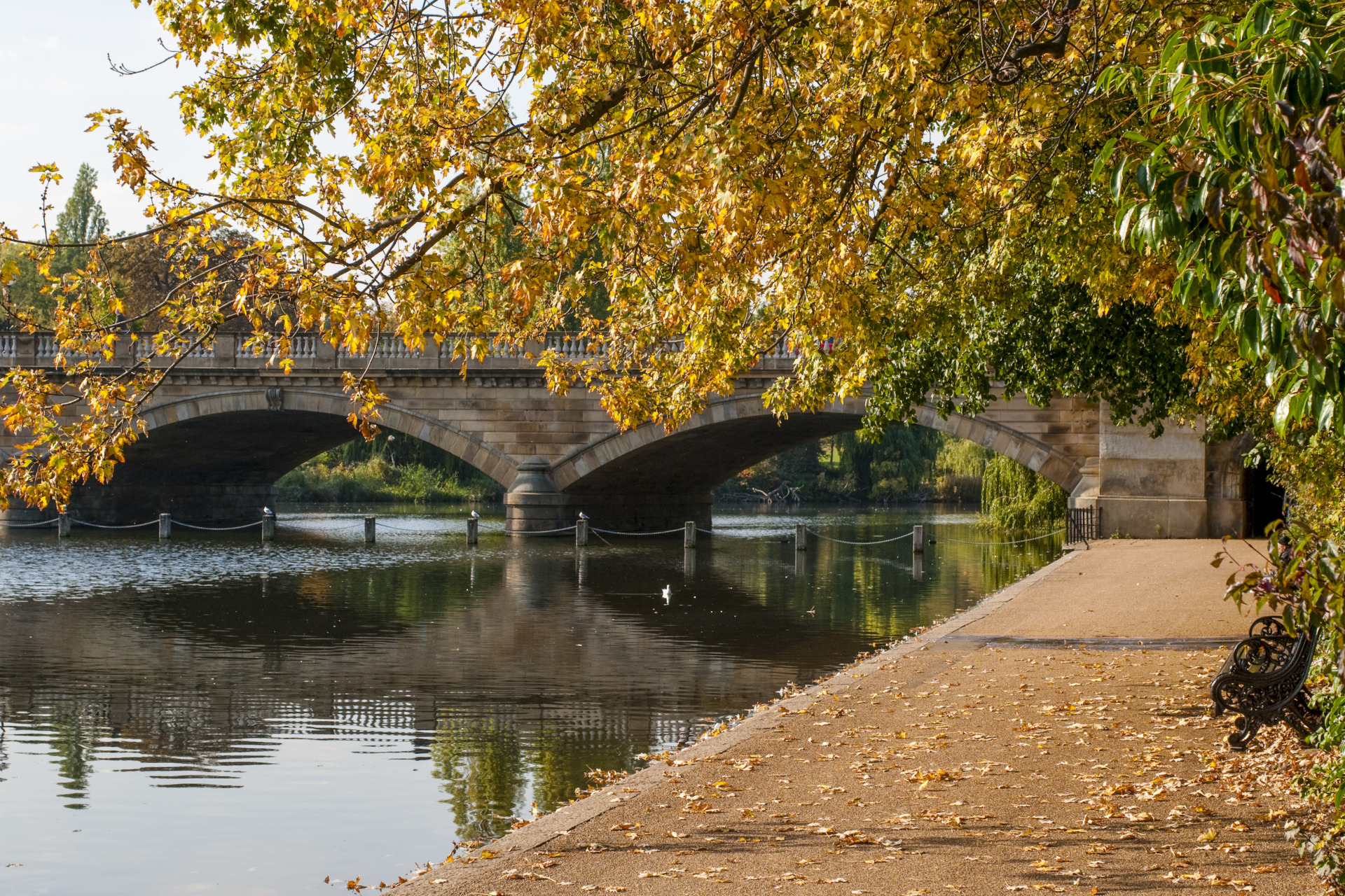 Serpentine bridge, Hyde Park, London, England, UK