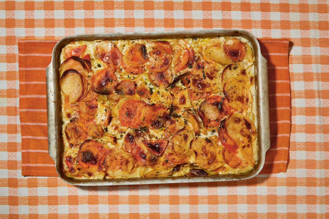 Bettina Creamy Sweet Potato and Leek Bake