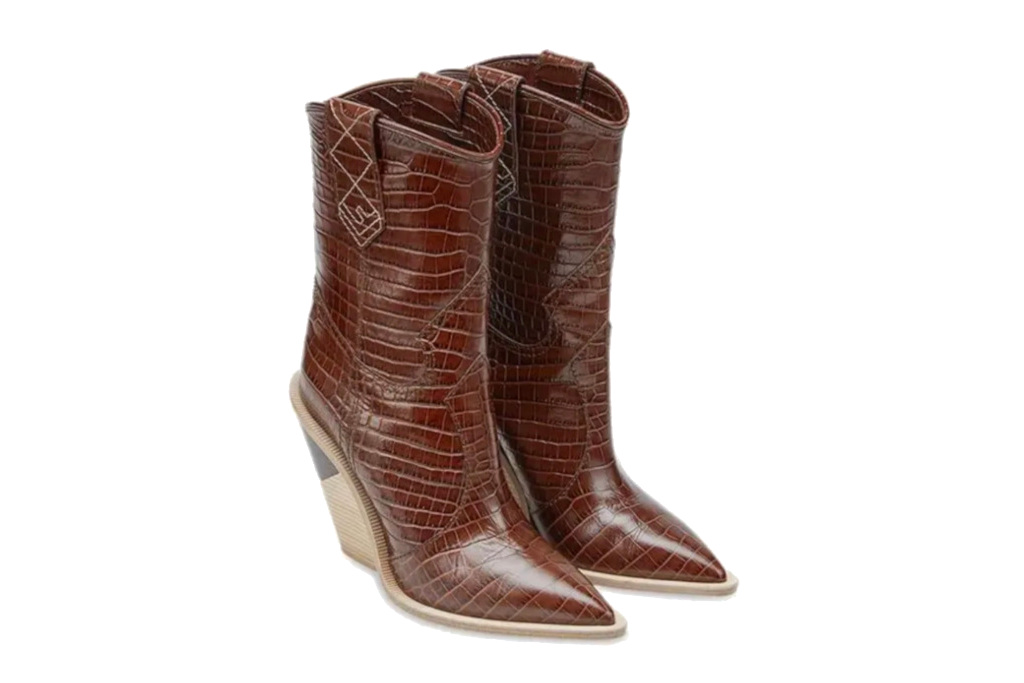 Brown cowboy boots