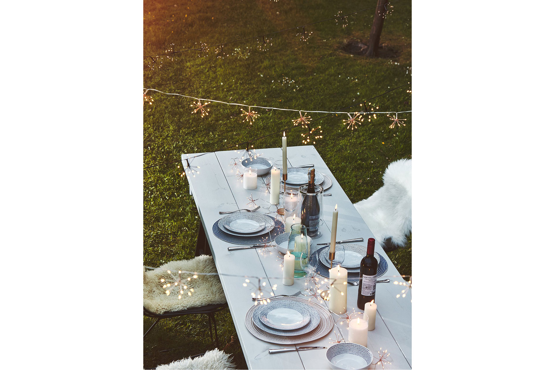 Starburst Silver Outdoor Fairy Lights