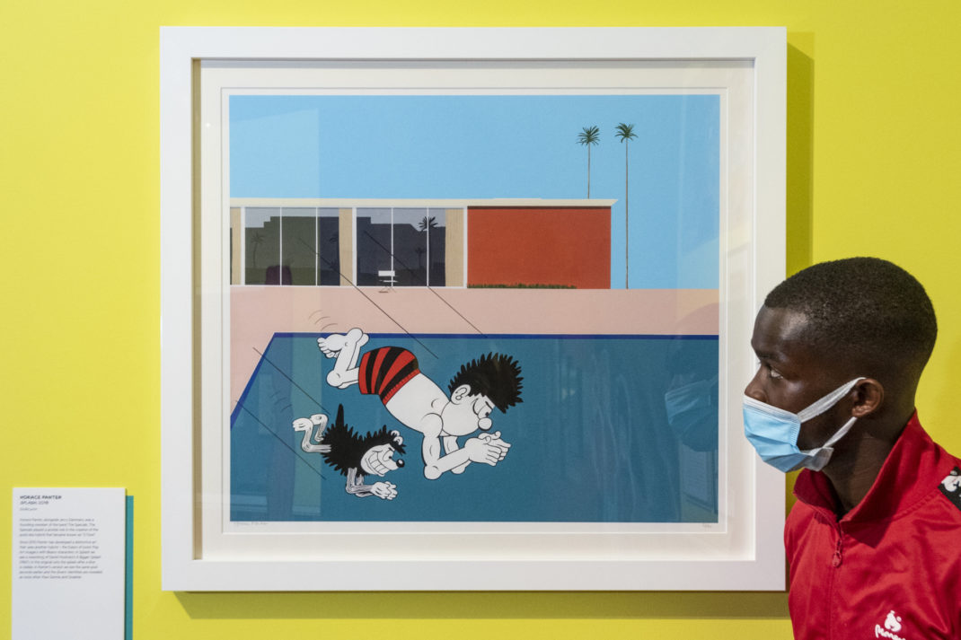 Preview of Beano: The Art of Breaking the Rules exhibition, London, UK
