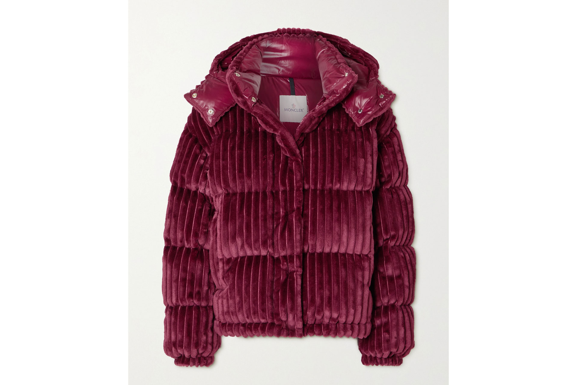 Moncler Daos Hooded Quilted Corduroy Down Jacket