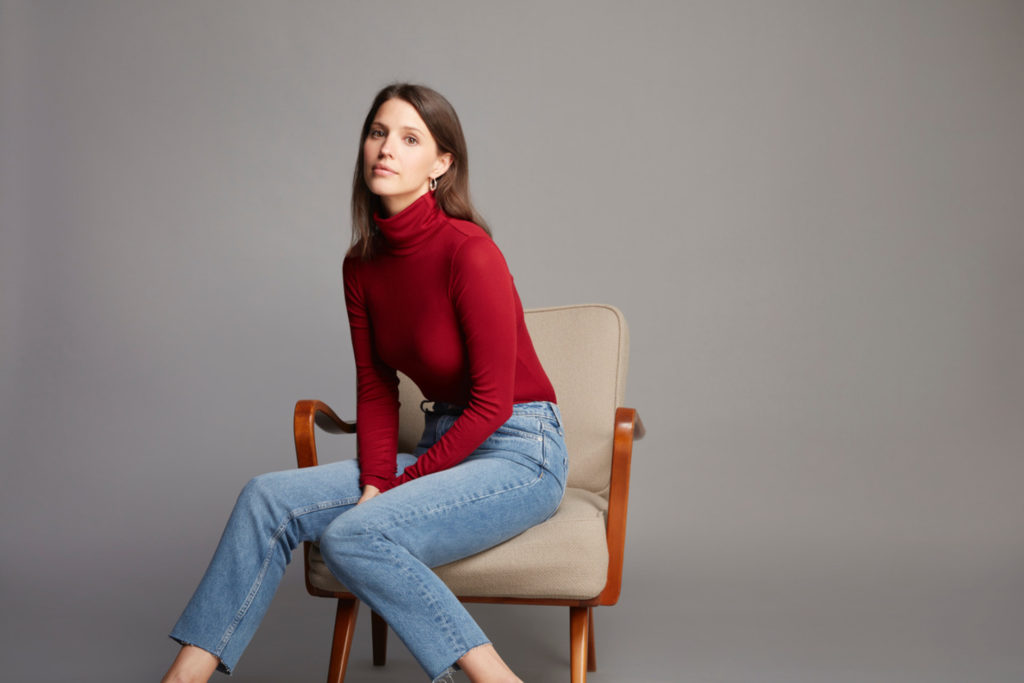 Lavender Hill Rib Roll Neck in Wine, £80