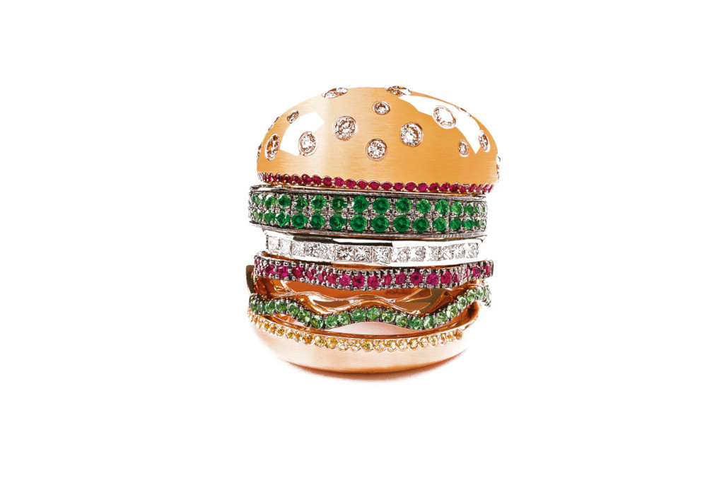 Nadine Ghosn burger stacking set, $13,860