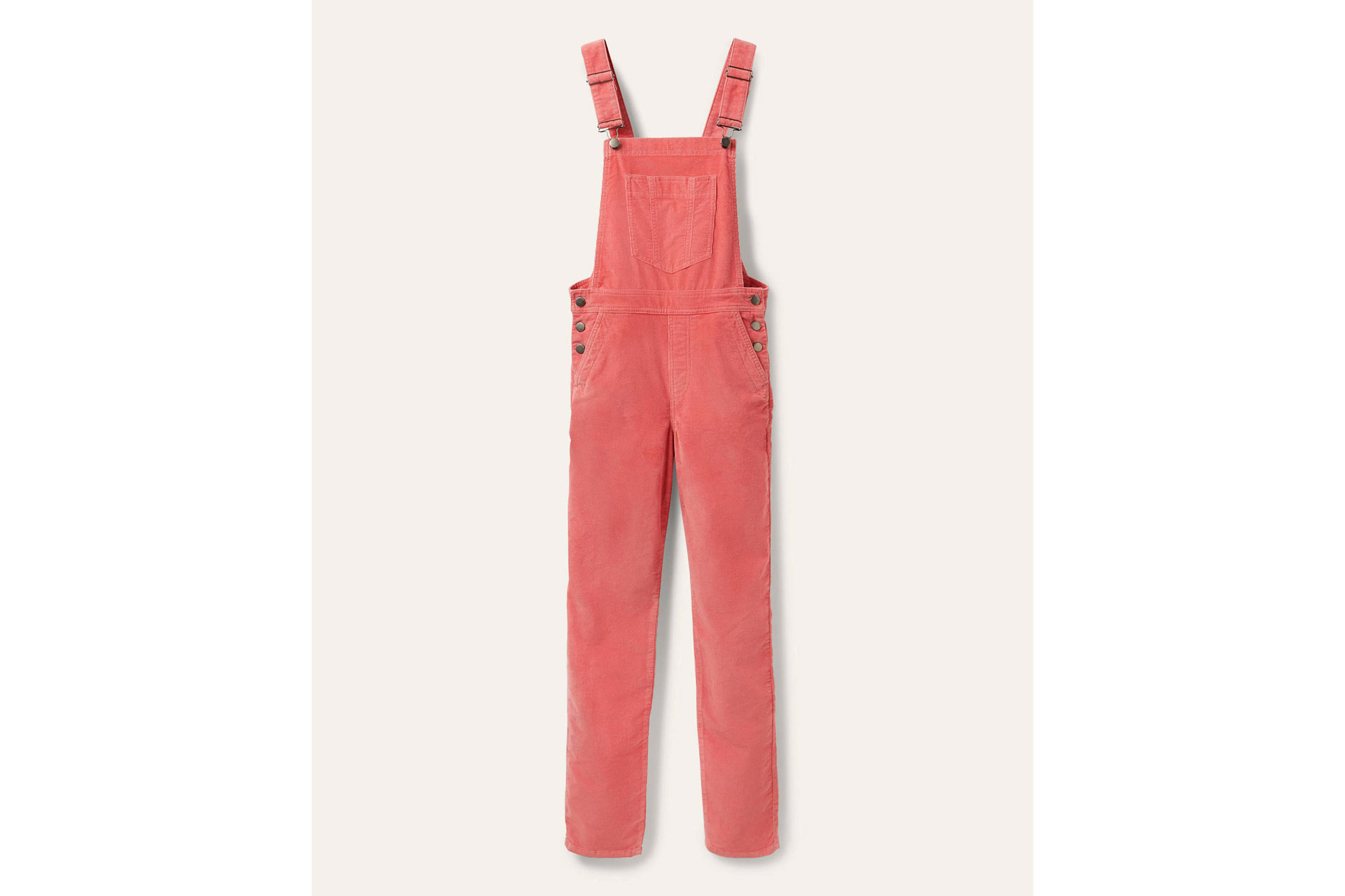 Boden Girlfriend Dungarees in Dusty Red Cord