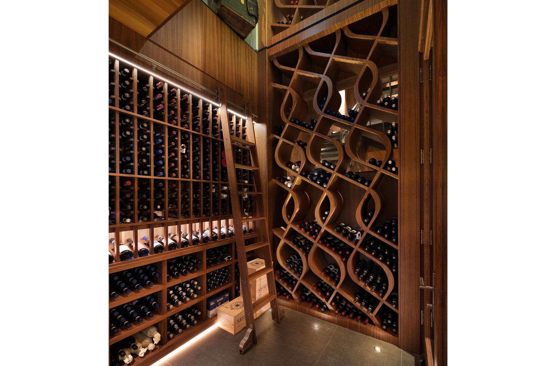 luxury wine cellar in a wooden basement genuwine cellars