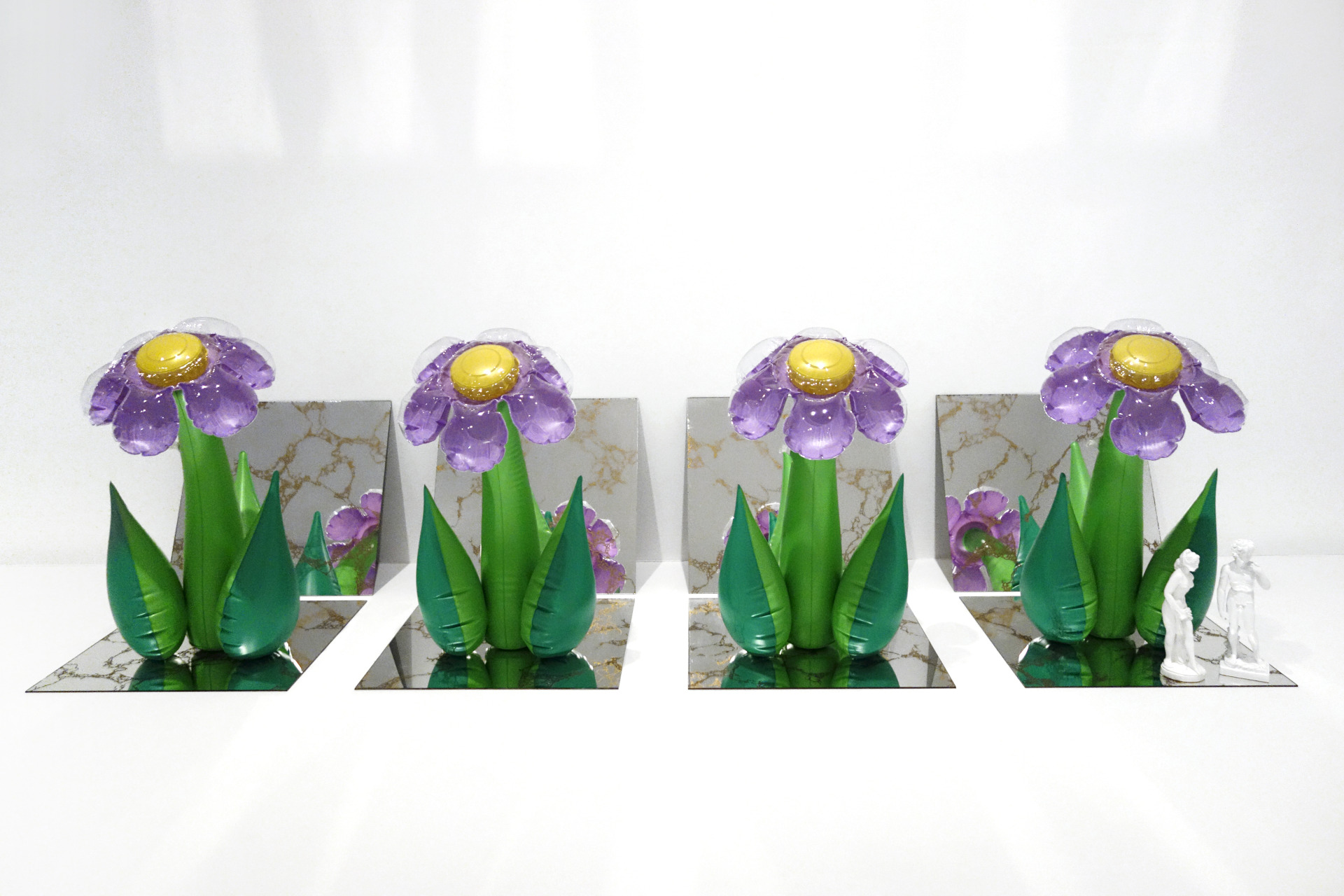 Jeff Koons flowers artwork, Palazzo Strozzi
