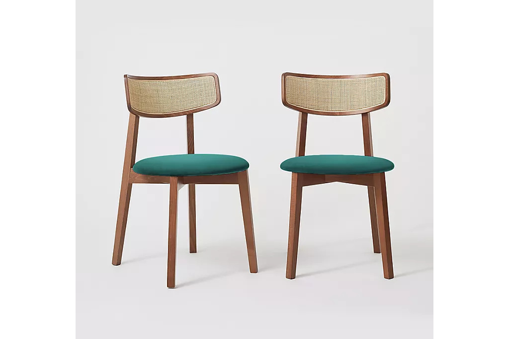 Anthropologie Set of 2 Annie Cane Chairs