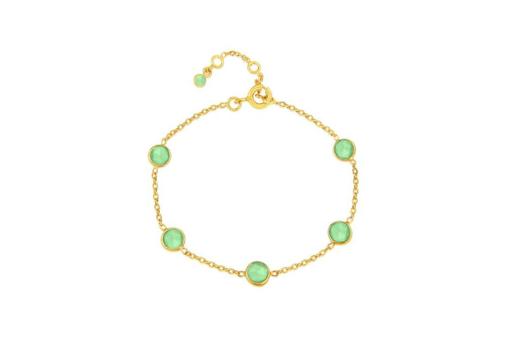 AUREE ANTIBES Chrysoprase & Gold Vermeil Bracelet