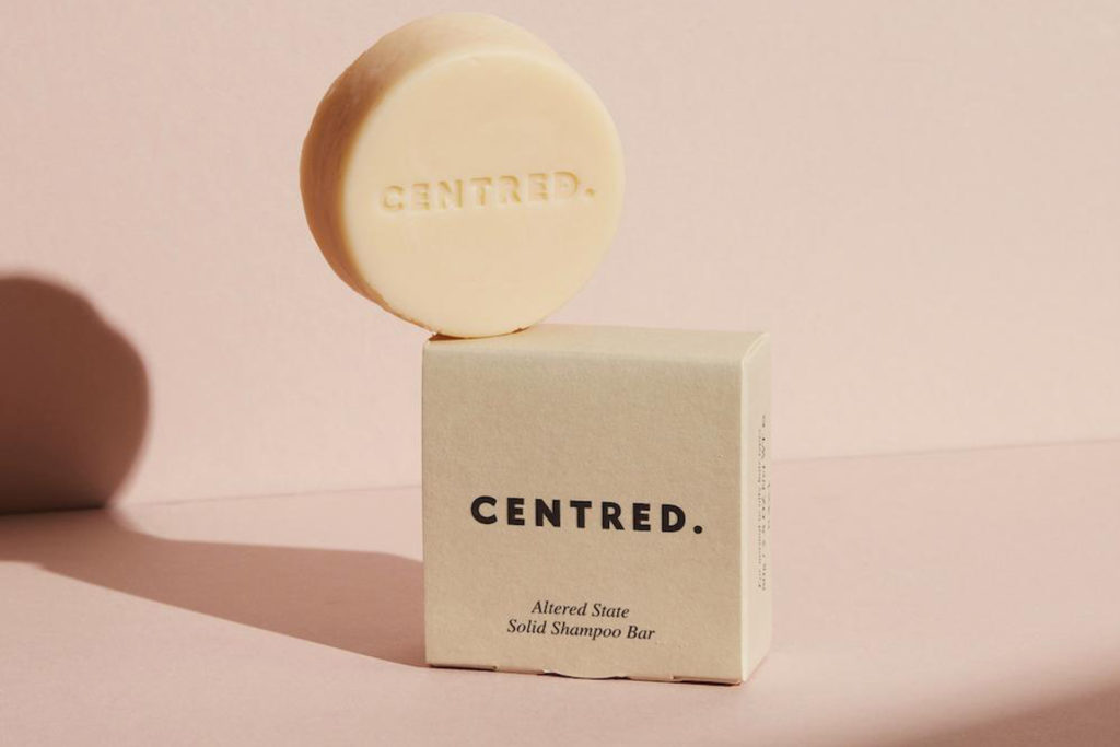 Centred shampoo bar