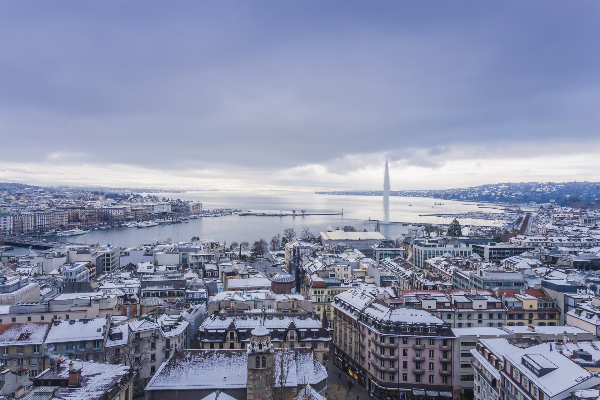 Geneva Downtown District in winter, ahead of l'escalade festival