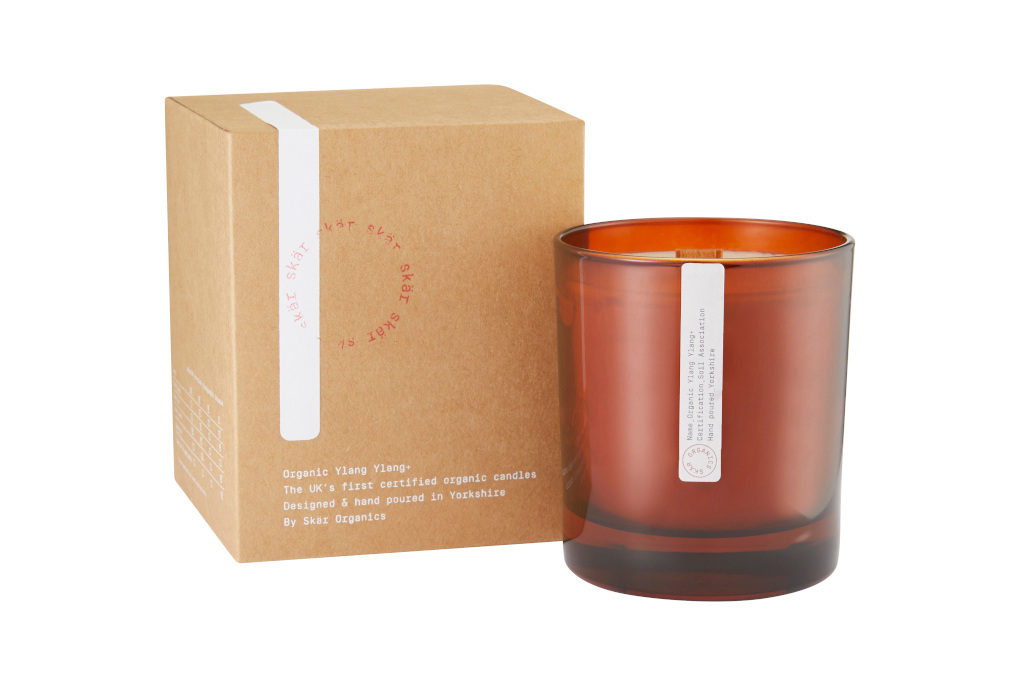 Skar Organics, Ylang Ylang Candle, Amber Jar, £40, www.skarorganics.com (eco-friendly candles)