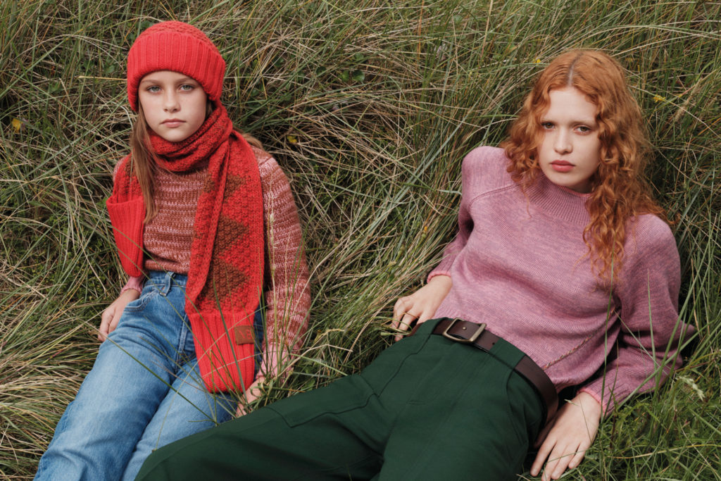 Victoria Beckham x Woolmark, models in a field