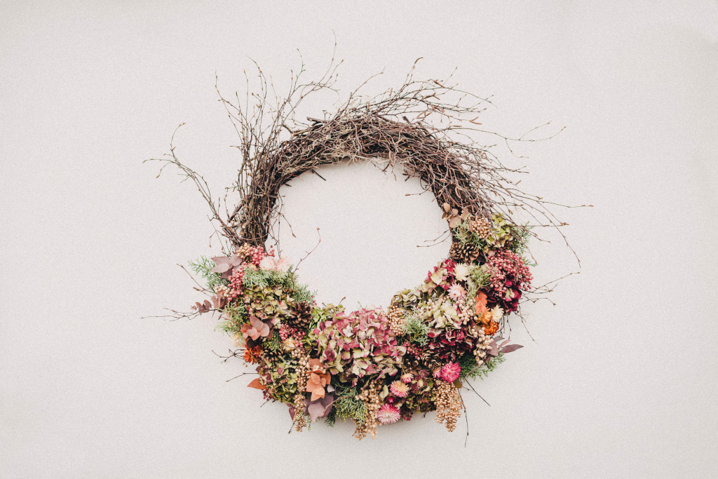 Flower festive wreath