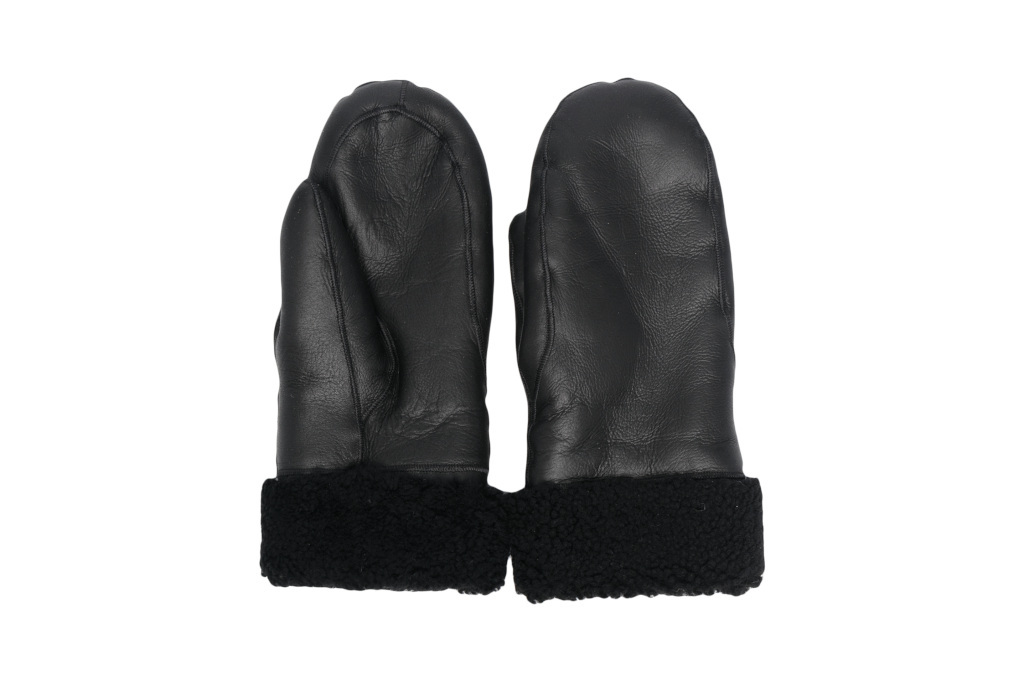 Yves Salomon Shearling-trimmed leather mittens