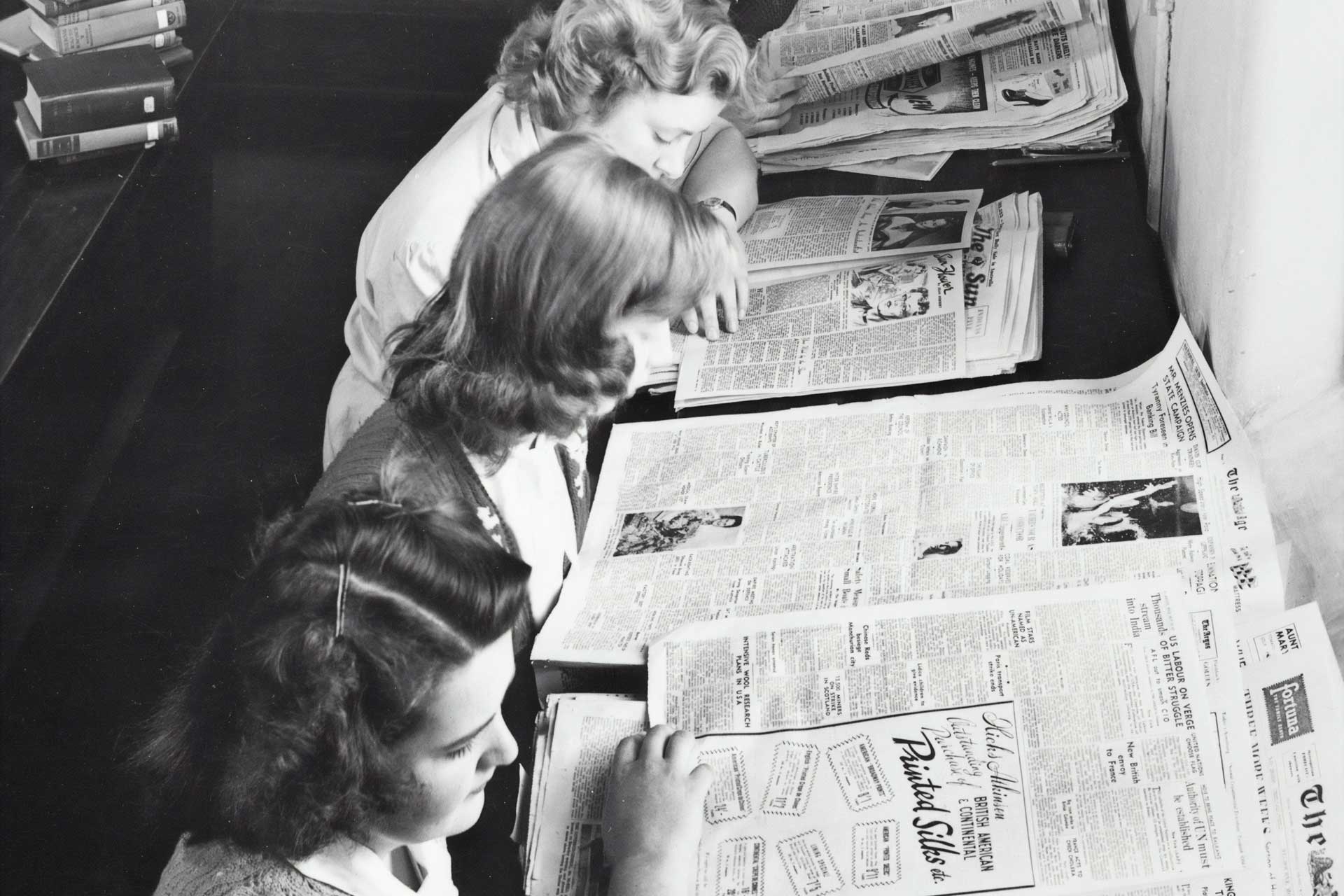 black and white historical newspaper Photo by Museums Victoria