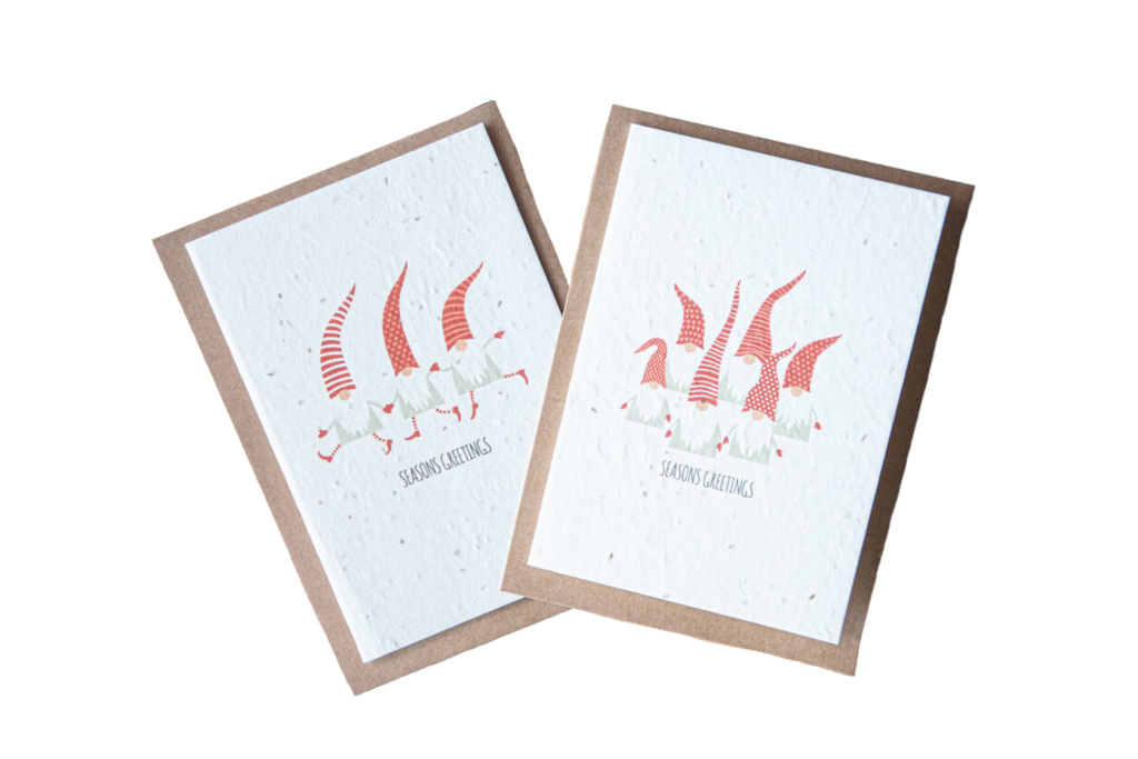Vida Natural Plantable Xmas Cards with Gnomes