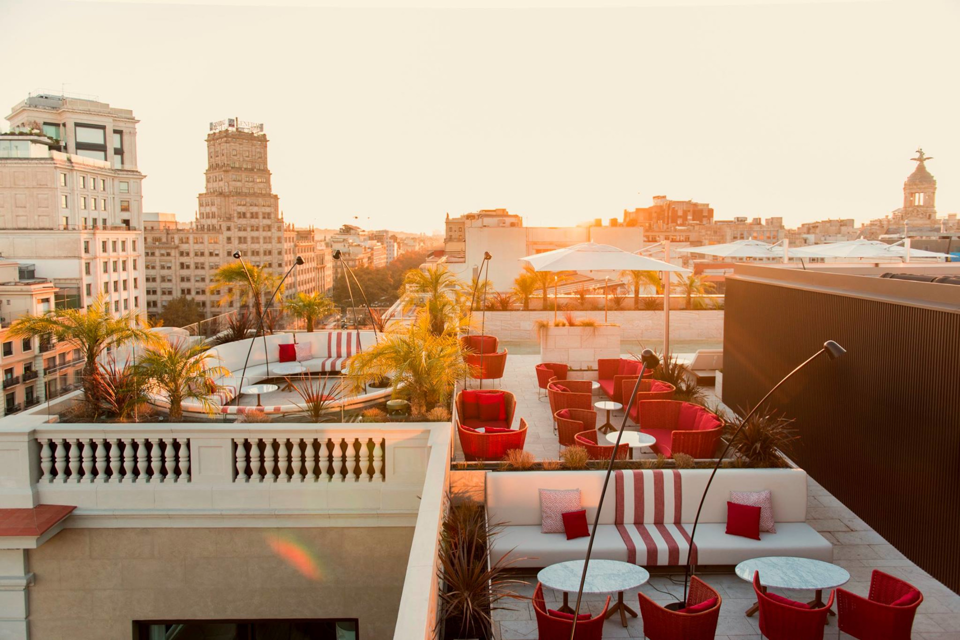 Rooftop view from the Almanac Barcelona