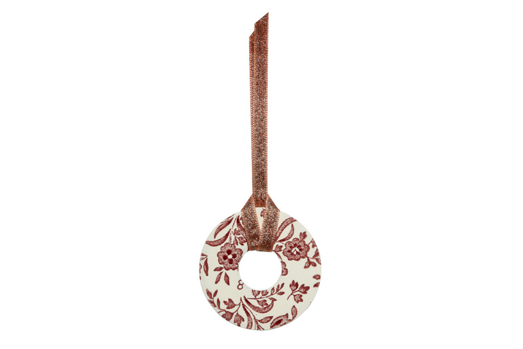 Burleigh Burgundy Regal Peacock Kiln Ring Decoration