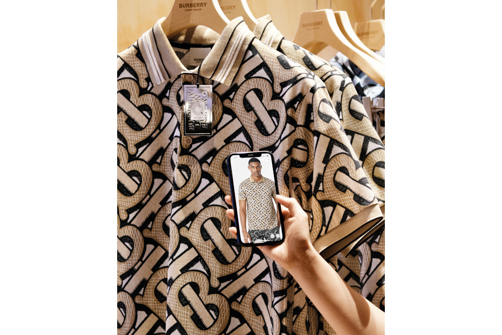 Burberry shirt with QR code