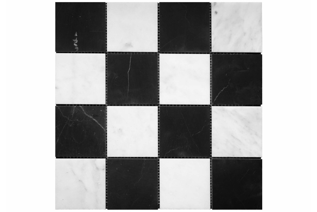 Starel Stones Checkerboard Honed Calacatta & Nero Marquina Marble