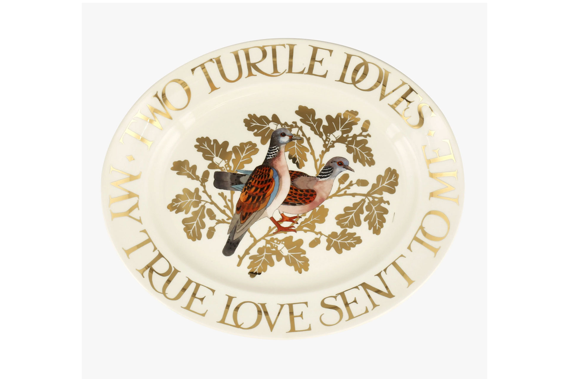 Emma Bridgewater Two Turtle Doves Medium Oval Platter