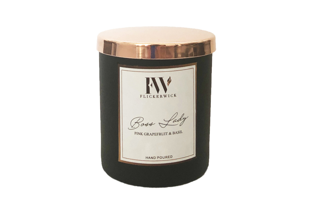 Flickerwick Pink Grapefruit & Basil Candle (eco-friendly candles)