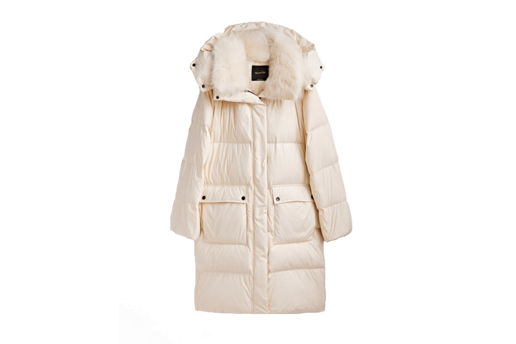 Cream puffer coat