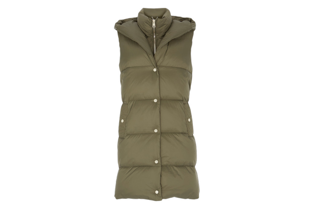 Green gilet puffer