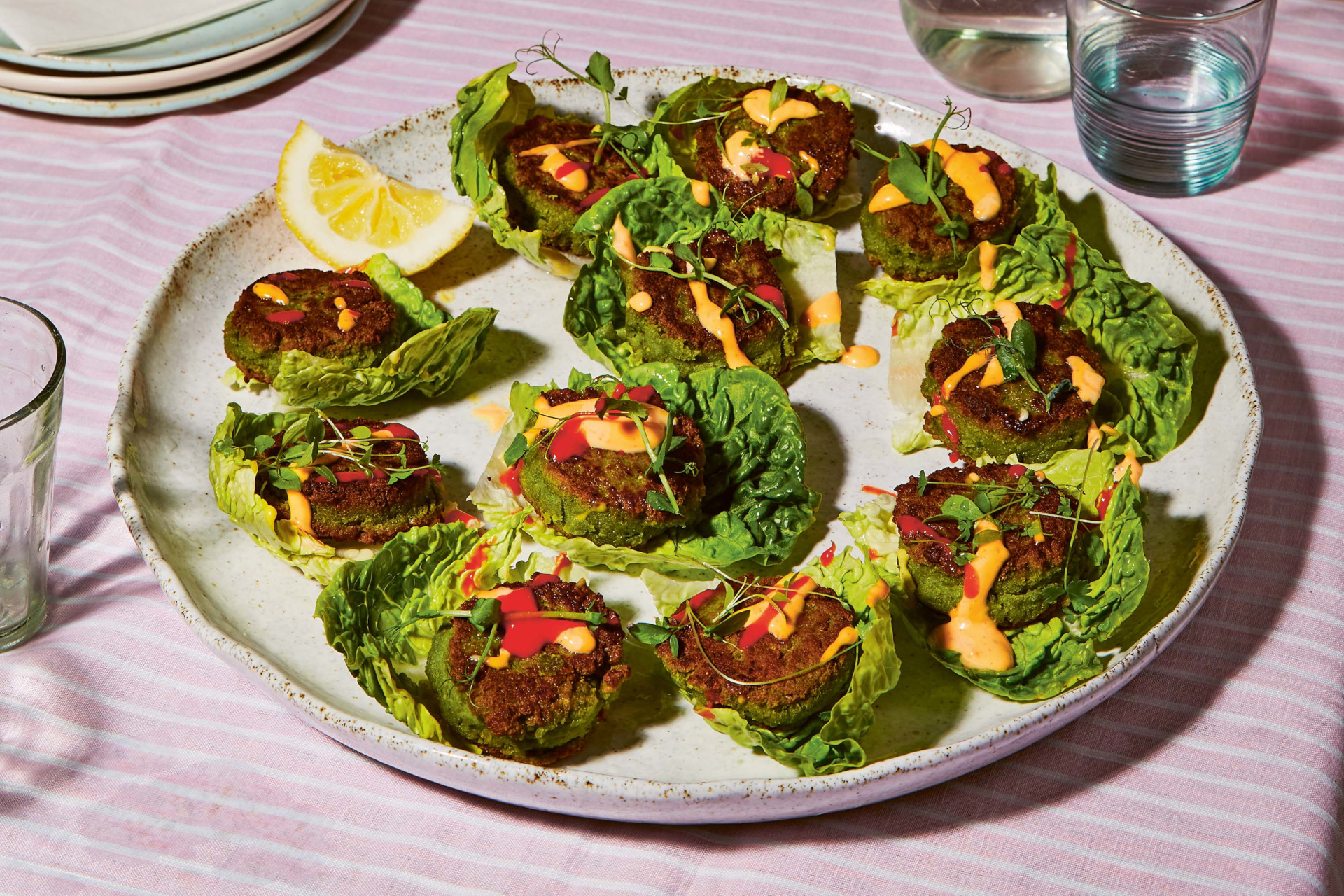 Green Chickpea Dippers with Chipotle Mayo