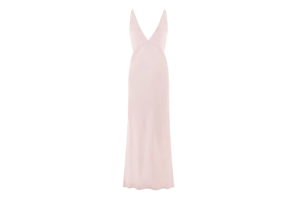 Pink slip dress