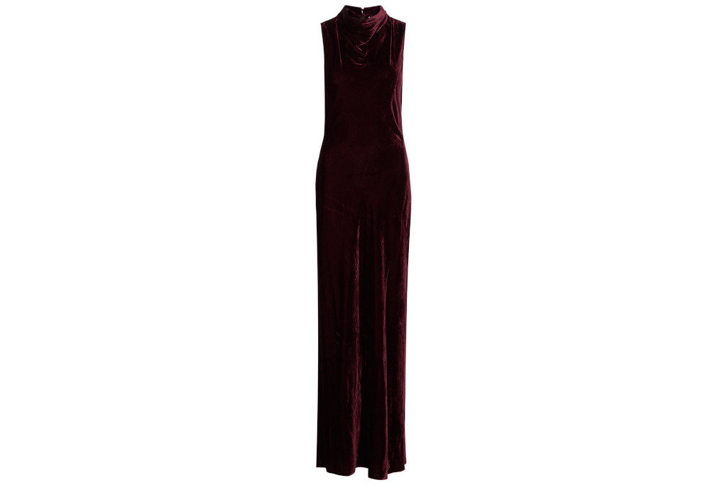 Red velvet dress