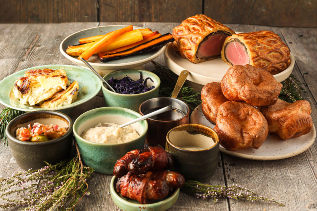 Christmas day beef wellington roast