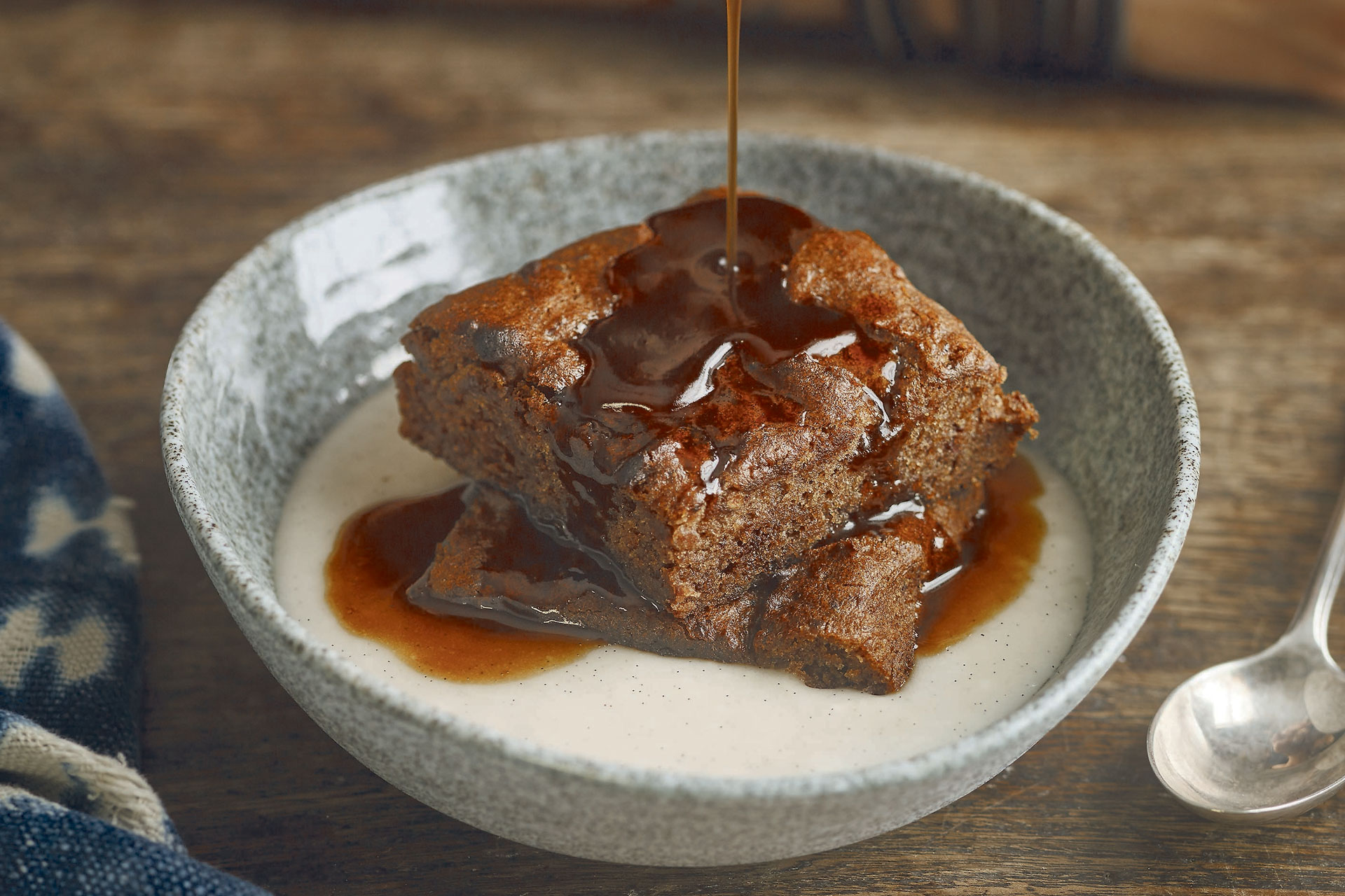 Dessert of the Week: Sticky Toffee Pudding With Salted Caramel Sauce & Custard