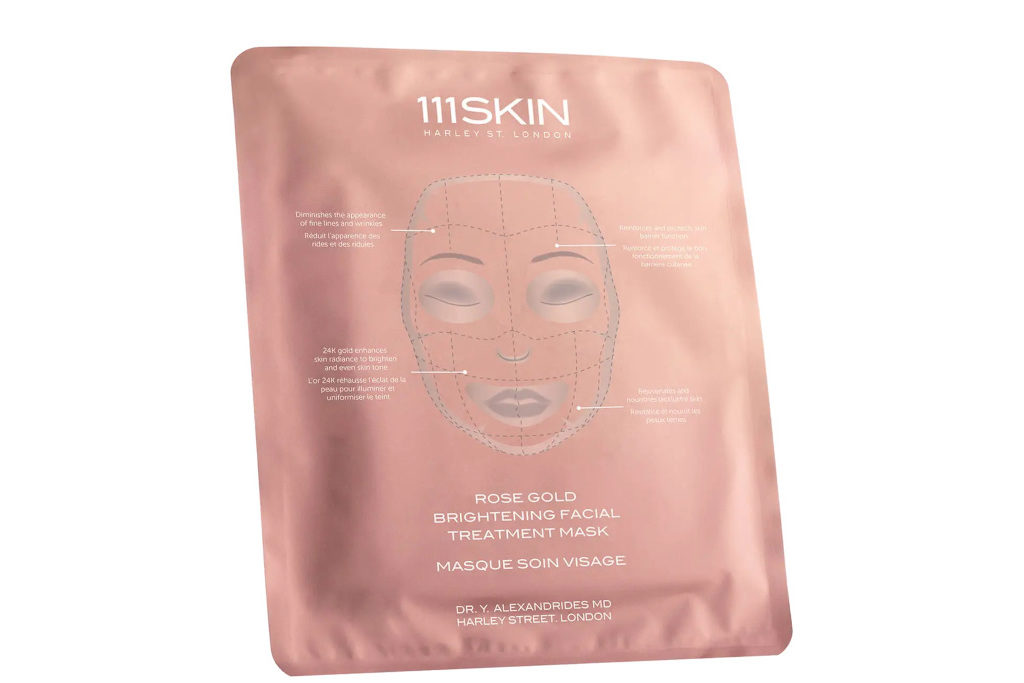 Pink face mask packet from 111Skin