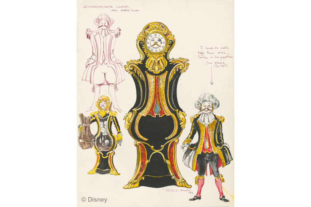Beauty and the Beast, 1991, Peter J. Hall, Concept art, watercolour, marker, and graphite on paper © Disney