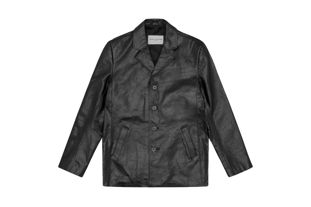 Black leather jacket