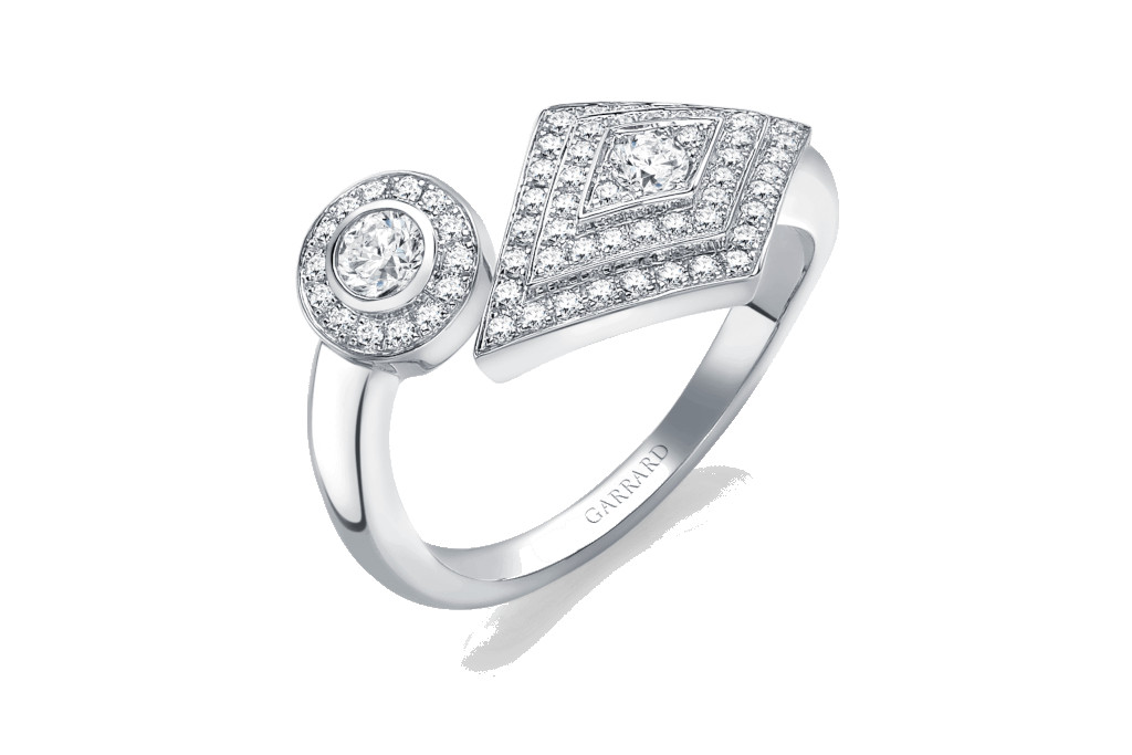 Wraparound diamond toi et moi ring