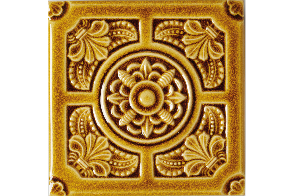 Intricate amber tile