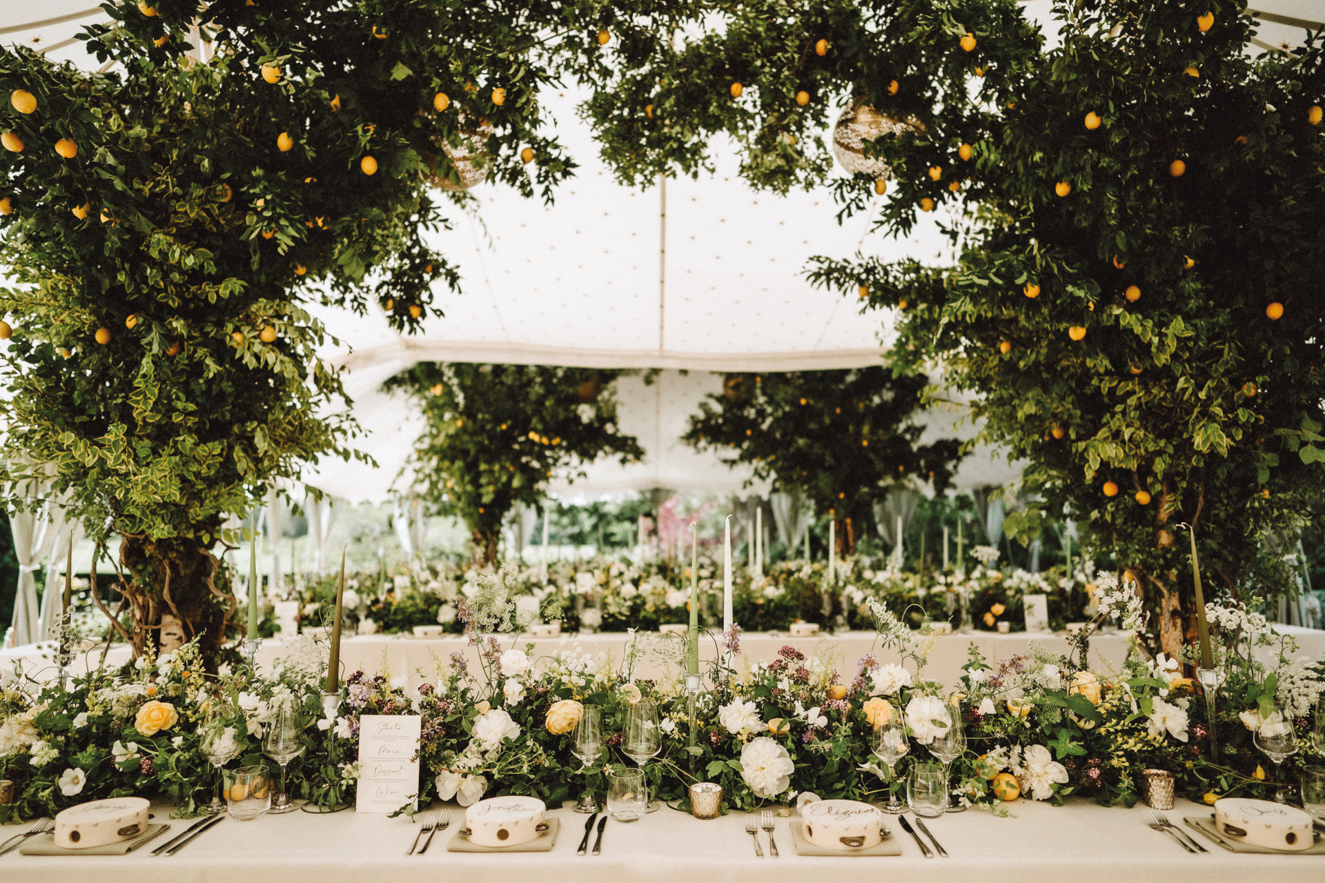 Floral arrangement outdoors by Lucy Vail Floristry